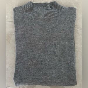 Alberto Makali Sweater Size Small Grey Long Sleeve Pullover Mock Turtleneck
